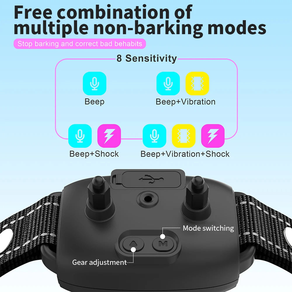 Smart Automatic Anti Barking Dog Collar Rechargeable